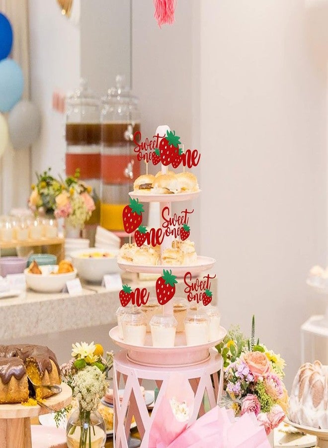 كونفيتي! ٢٤ قطعة من زينة كب كيك الفراولة اللامعة، مثالية لحفلات أعياد الميلاد الأولى، وحفلات استقبال المولود الجديد، وأعياد الميلاد الأولى للأطفال، وحفلات الذكرى السنوية. - Image 4